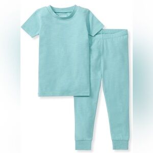 honeysoft two-piece pajamas - seaglass blue - NIP - 12 months